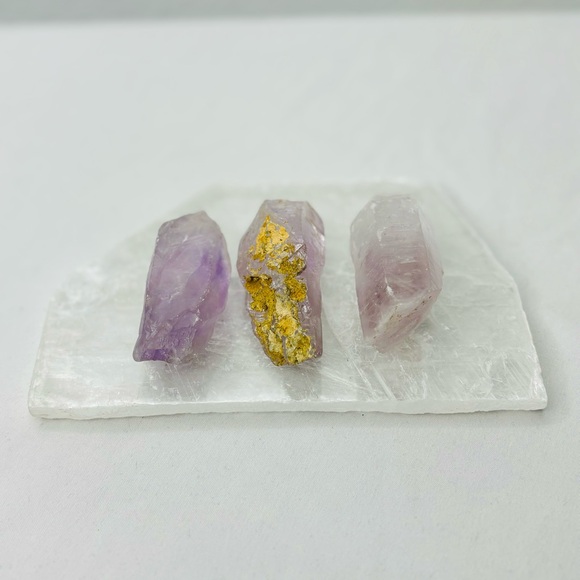 Set of 3 Amethyst crystals points - Picture 5 of 5